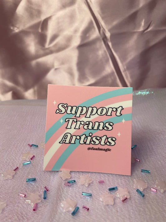 Support Trans Artists Decal Sticker