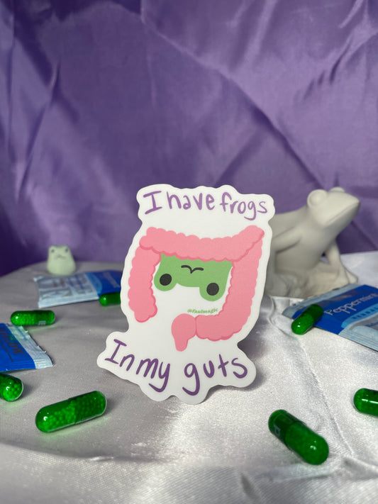 I have frogs in my guts IBS Sticker